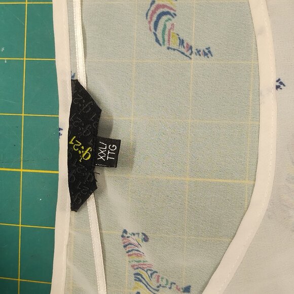 Rainbow Zebra-Print Sheer Blouse - Picture 4 of 4